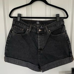Urban Outfitters black denim high rise mom short
